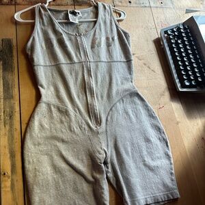 DKNY Vintage Sleeveless Zippered Gray Romper